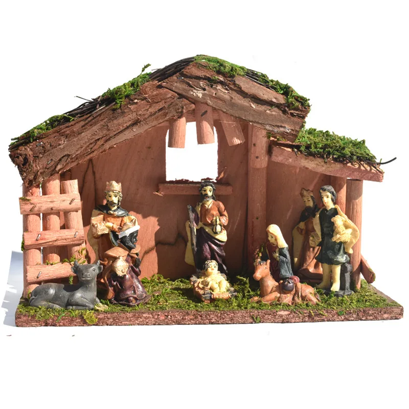 Home Decoration Christmas Nativity of Jesus Christ Religious Resin Crafts