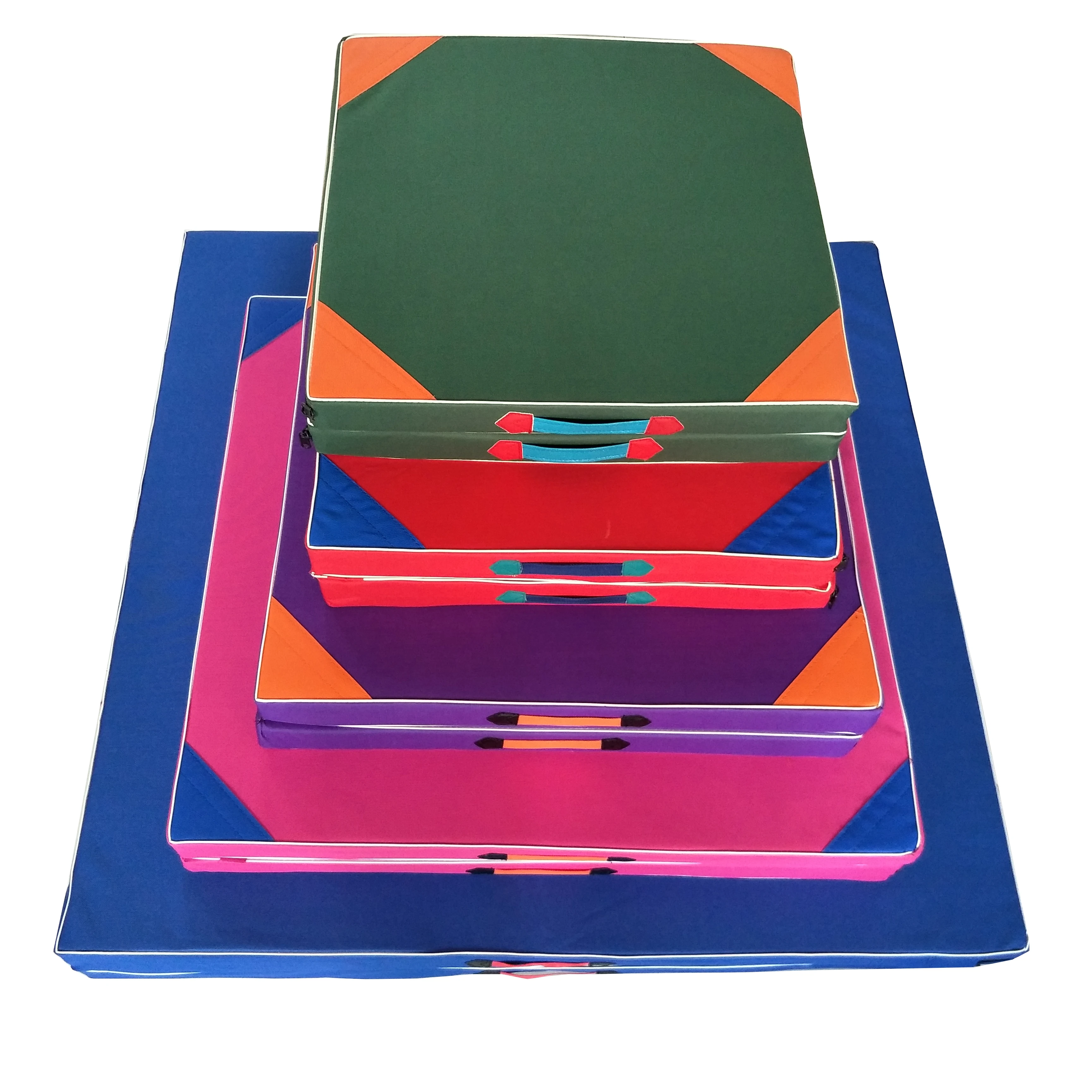 
High quality EPE foam large gymnastics black pink folding gym flooring mat 