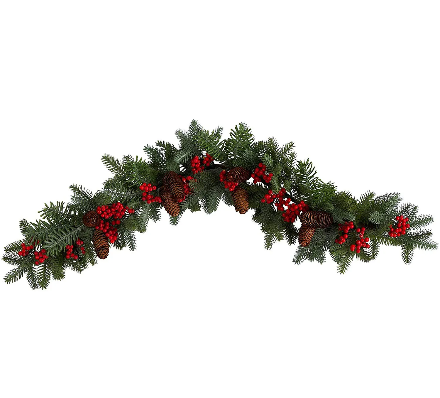40 Inches Pines, Red Berries and Pine cones Artificial Christmas Garland
