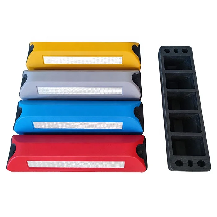 Heavy duty rubber parking curb stop for car wheel stopper
