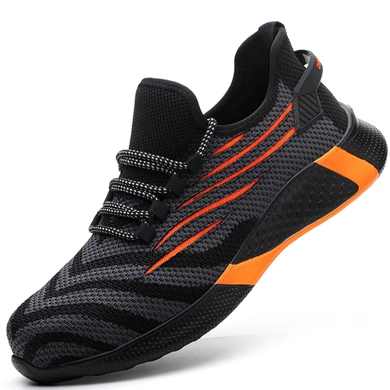 Men Work Safety Shoes Anti-puncture Working Sneakers Indestructible Lightweight Women Safety Shoes