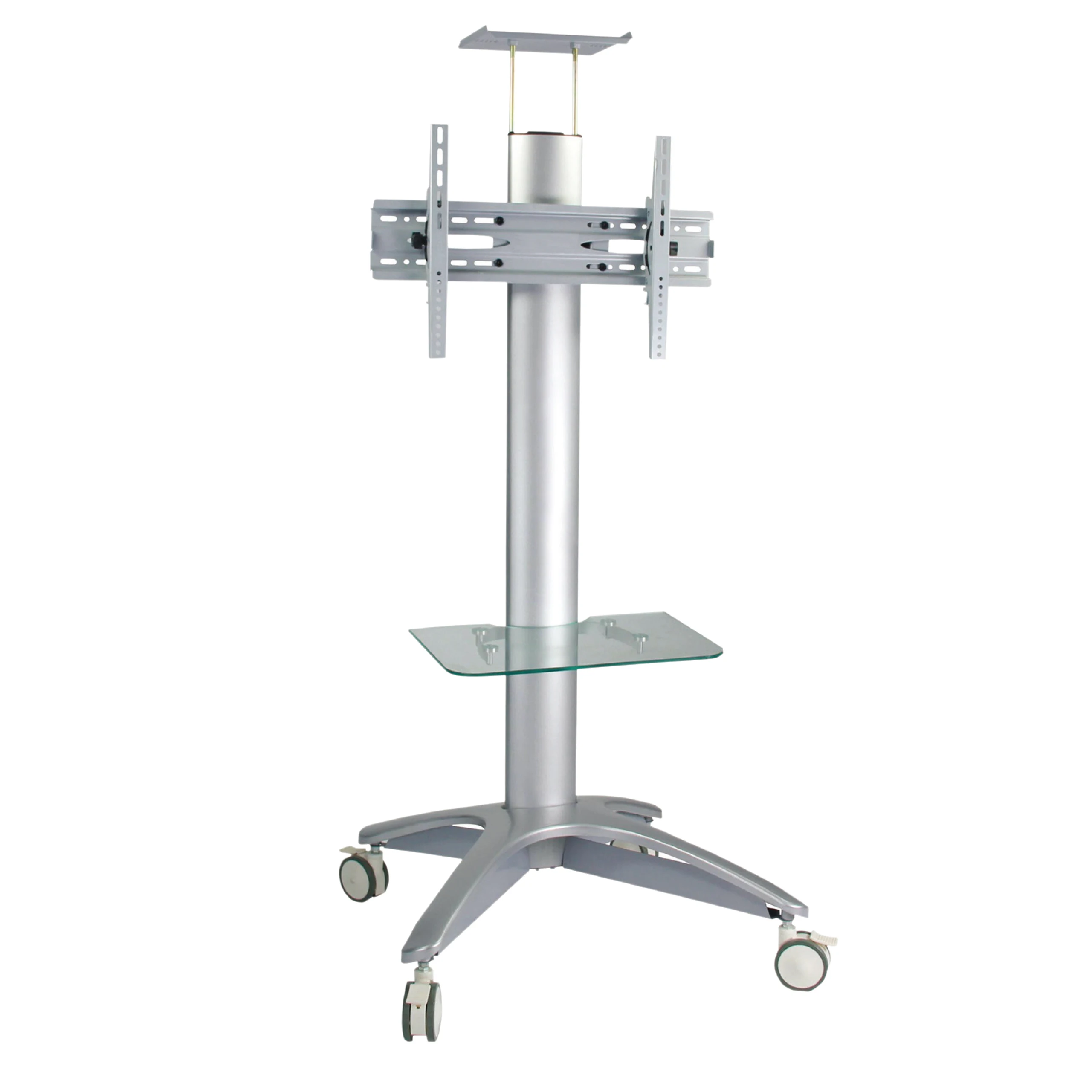 VESA600x400 with Camera holder Floor Mobile TV Mount Carts Trolley Stand