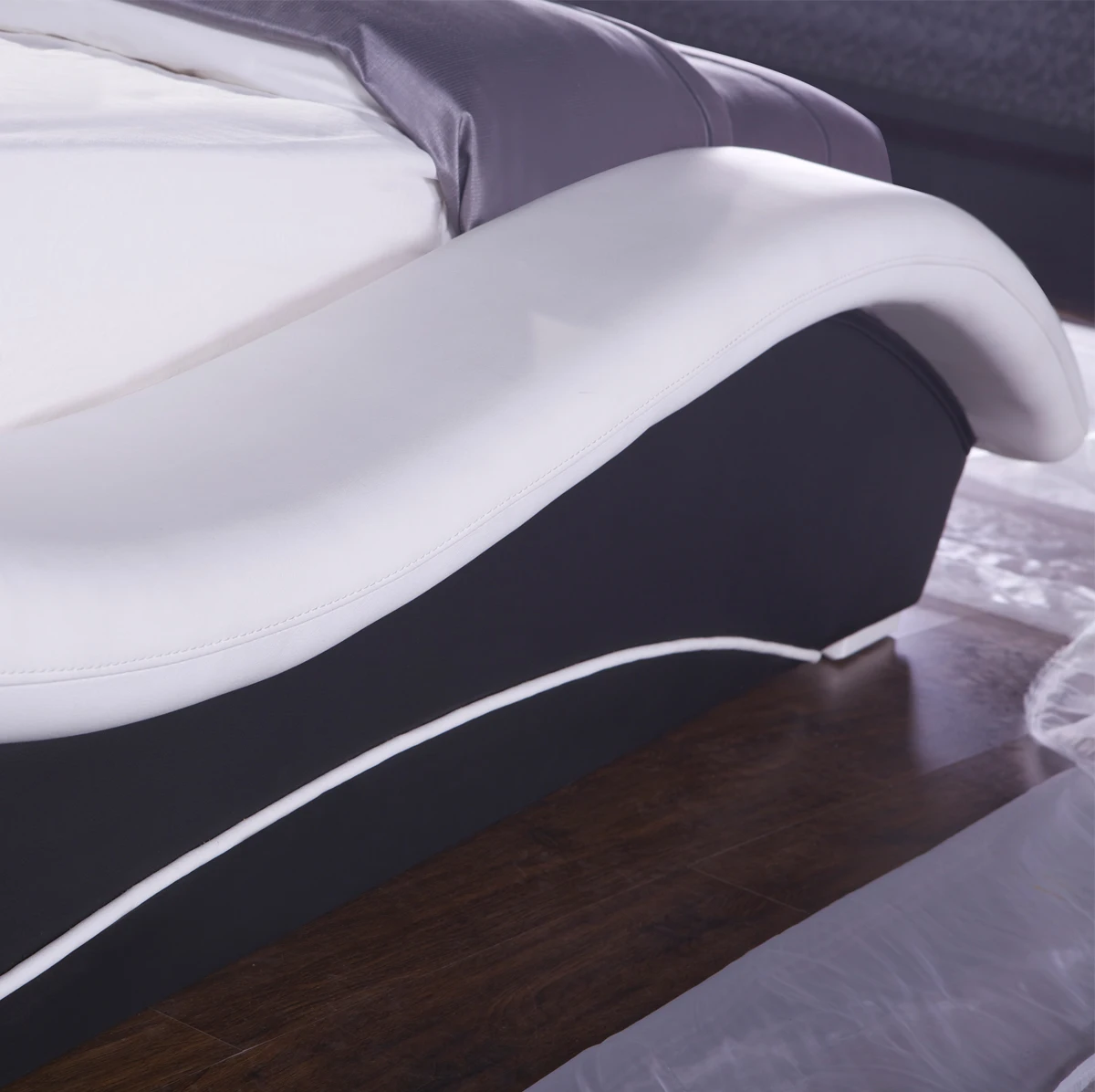 synthetic leather latest design bed white leather king bed frame bedroom bed