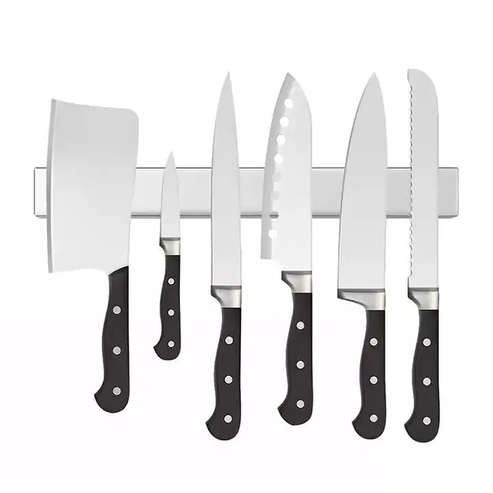 Hot Sale Strong Magnet 16 Inch Stainless Steel Magnetic Knife Holder / Strip / Bar For Kitchen Storage Magnet Knife Rack
