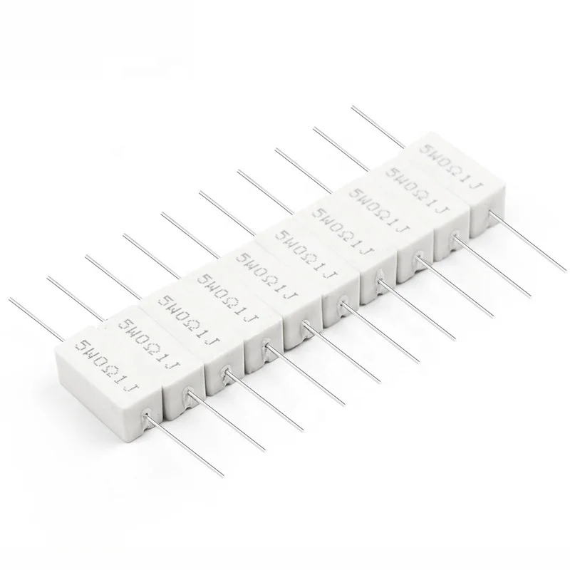 10W ceramic cement resistance 0.5/1/2/3/5/8/10 R / 15R / 20 / 25 / 30 / 47 / 50 / 100 ohm Resistor