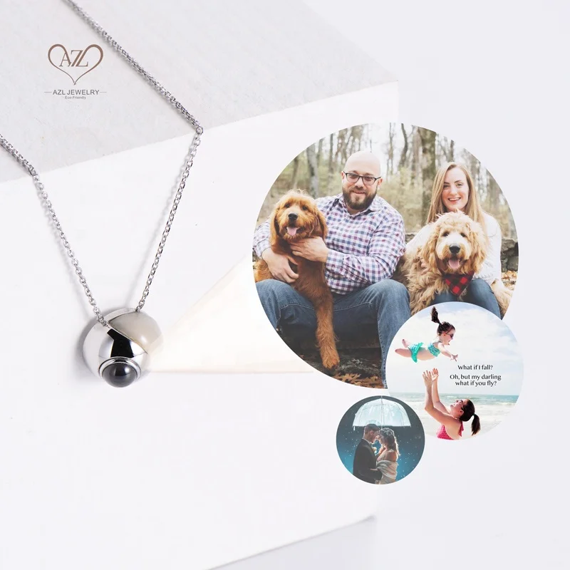 Aizhilin Korean Colar Wholesale Silver Color Stainless Steel Neck Chain Custom Photos Necklaces For Girl