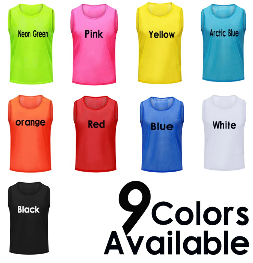 Quick Dry High Quality OEM/ODM soccer football training vest SOCCER sport BIBS soccer training pennie