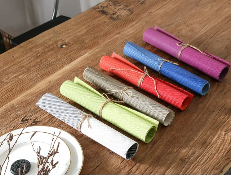 Tabletex PVC anti slip mat new design dinner set wholesale placemat jacquard kitchen table mat