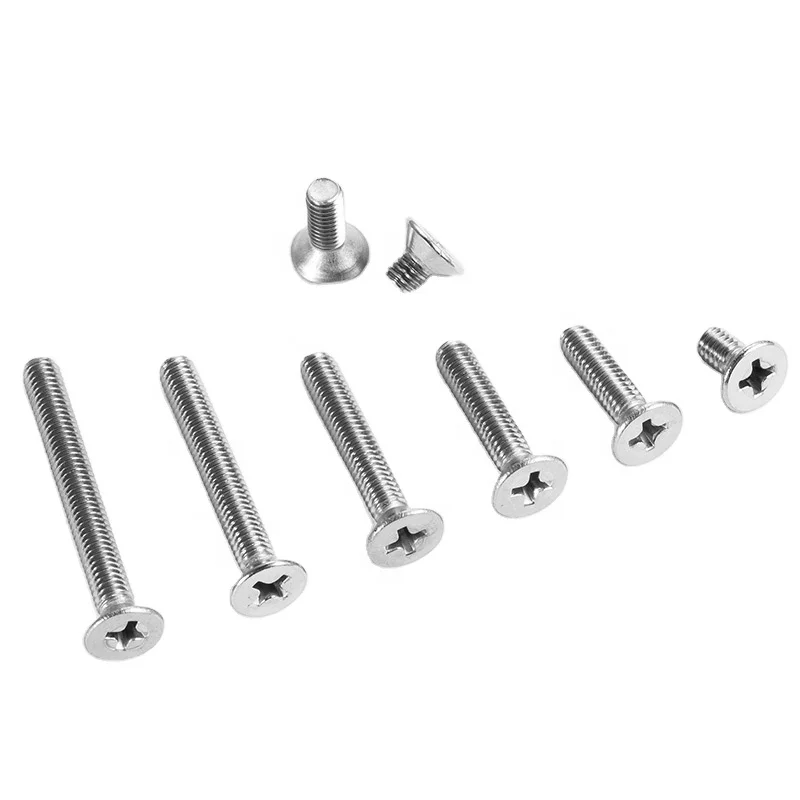 316 Cross recessed countersunk head Industrial m7 countersunk self-tapping  manufacture hex roofing washer self drilling screws