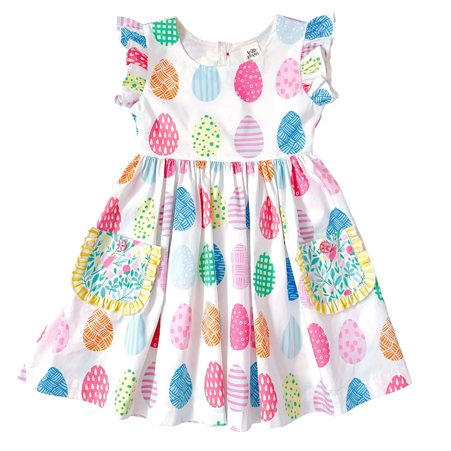 Summer new fashion Soft Bamboo Viscose baby Girl Ruffled Cap Sleeve Twirl Dress