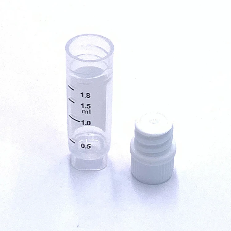 Manufacturer Plastic PP Medical Science Laboratory Samples Tubes Disposable Self Standing Plastic Cryovial Test Tube