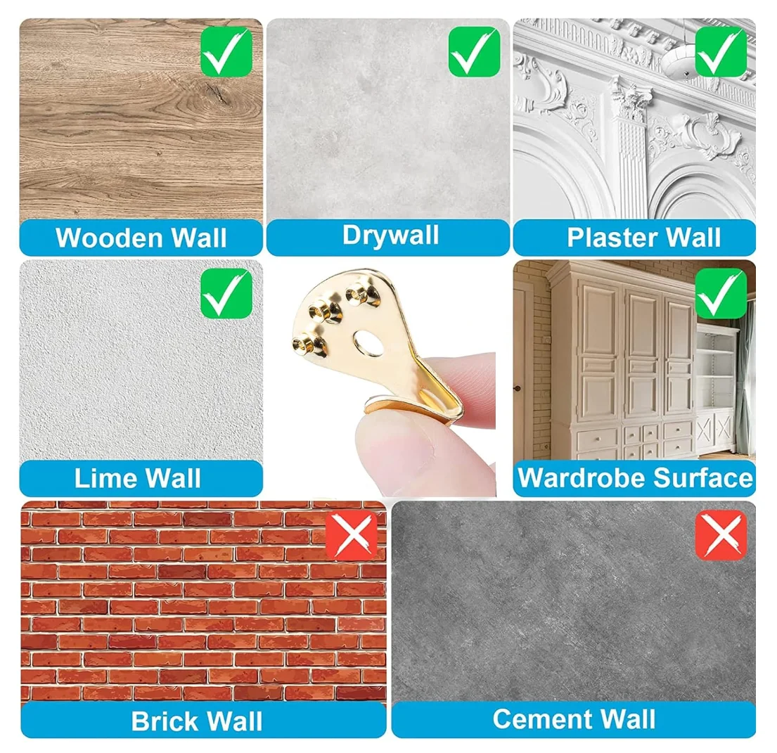 Picture Hooks for Hard Walls Picture Hanging Heavy DutyFrame Hooks Picture Hangers With Nails