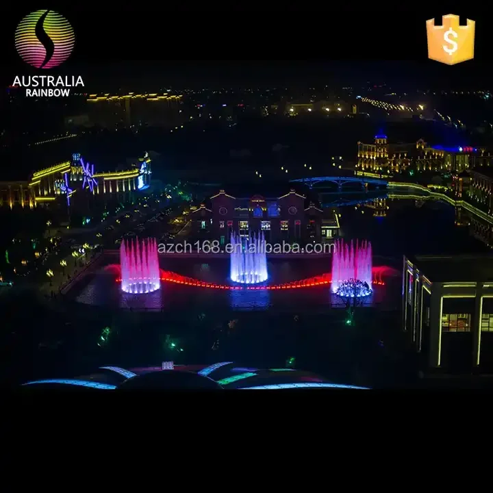 Free Customized Design Outdoor Artificial Pool Colorful LED Light Water Dancing Music Fountain For Garden Decoration