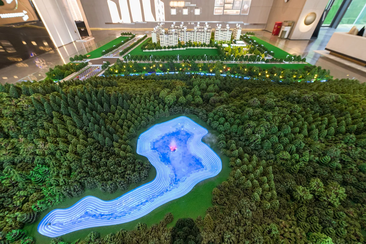 China Exterior Design Rendering Architecture Building Model Custom Scale Model House