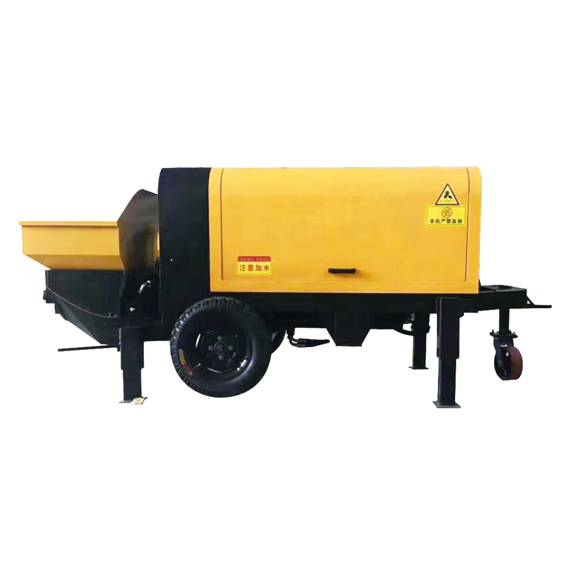 Small diesel or electric engine portable concrete pump mixer