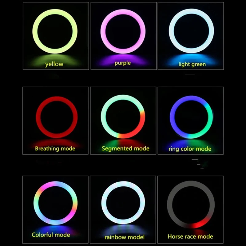  2020 Новейший цветной RGB заполняющий свет MJ26 живая красота кольцевой 10