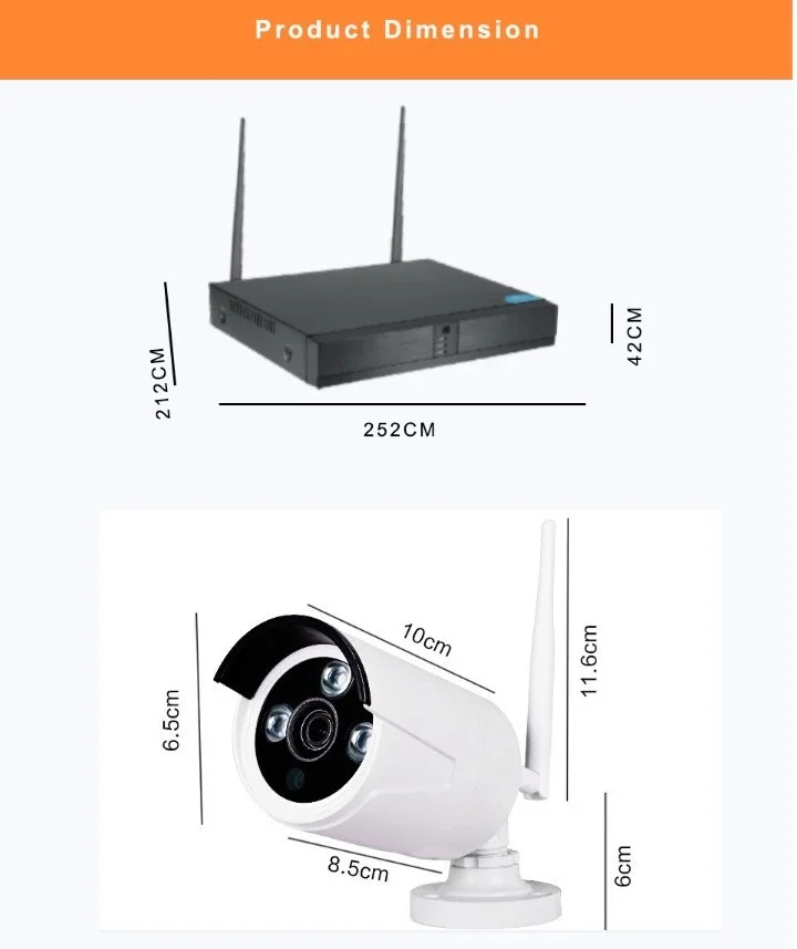 4ch 1080P Wireless CCTV Camera System IP Camera Waterproof Outdoor P2P Home Security System Video Surveillance Kits