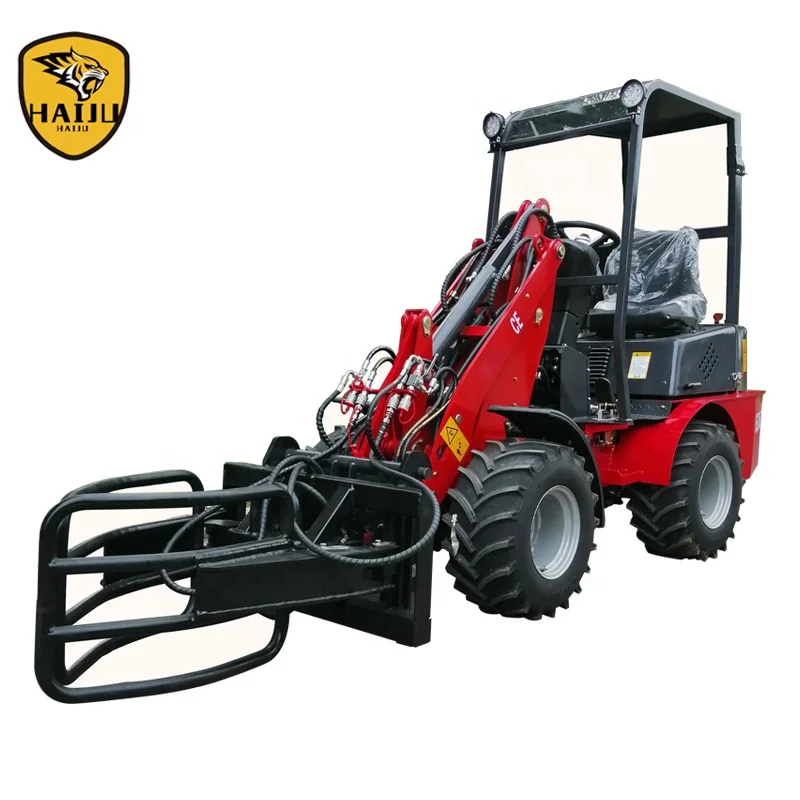 Hydrostatic 4WD Mini Wheel Loader D25 Capacity 600-800kg Compact Small Front End Loader For Sale