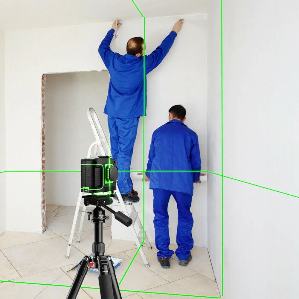 China Cheap 360 Degree Cross Rotary Green Beam 12 Line 3D Laser Level