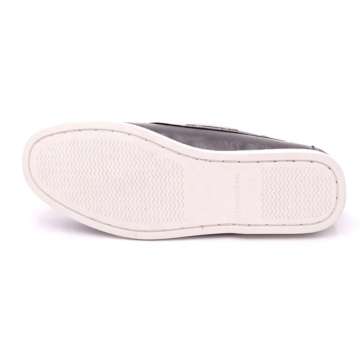 China supplier top grade male casual shoes pure color boating driving shoe