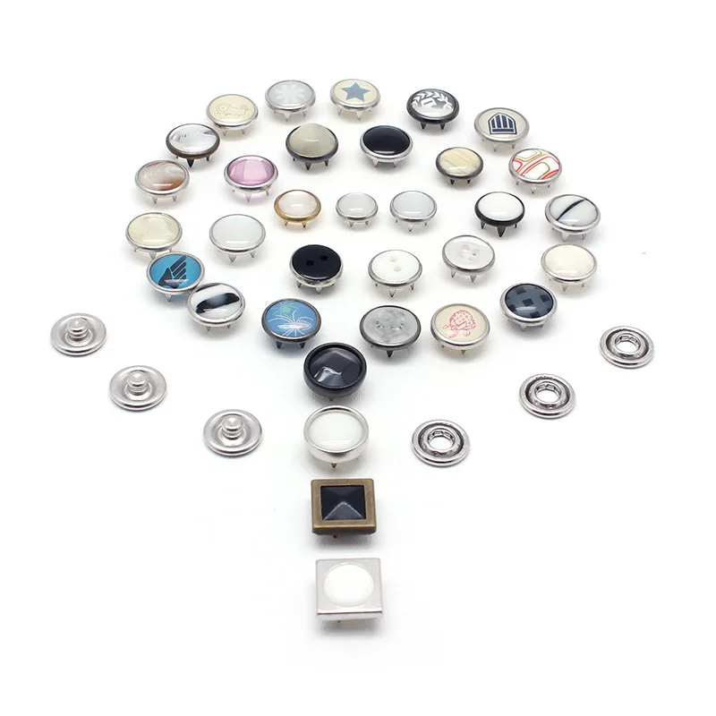 Hot sell 14mm 15mm 20mm 21mm snap button clothing pearl ring prong snap button