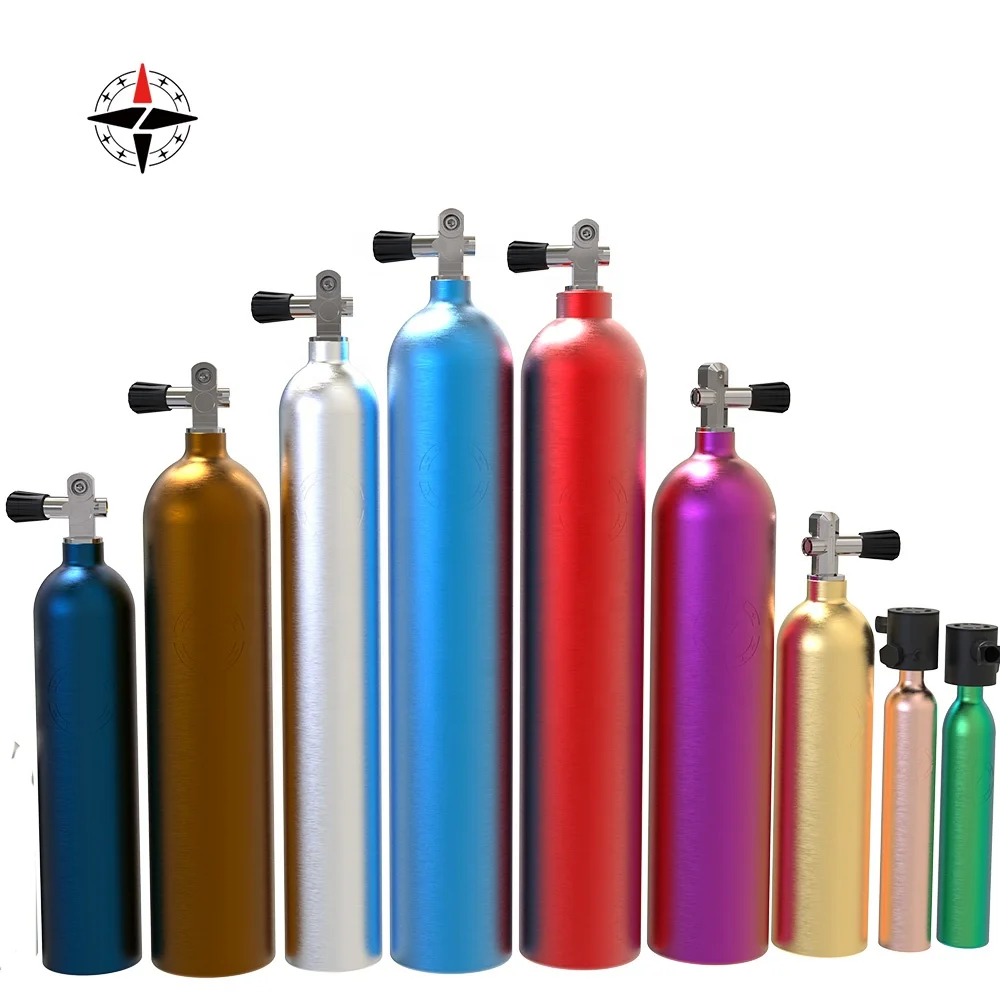 Factory Supply SCUBA Dive Tank Diving Cylinder DIN YOKE Regulator Mini Pony Tank 0.5L 6L 8L 10L Aluminum Tank Plongee