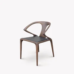 Cot-10 chair Japanese designer Nordic armchair dining chair high end solid wood leather book chair