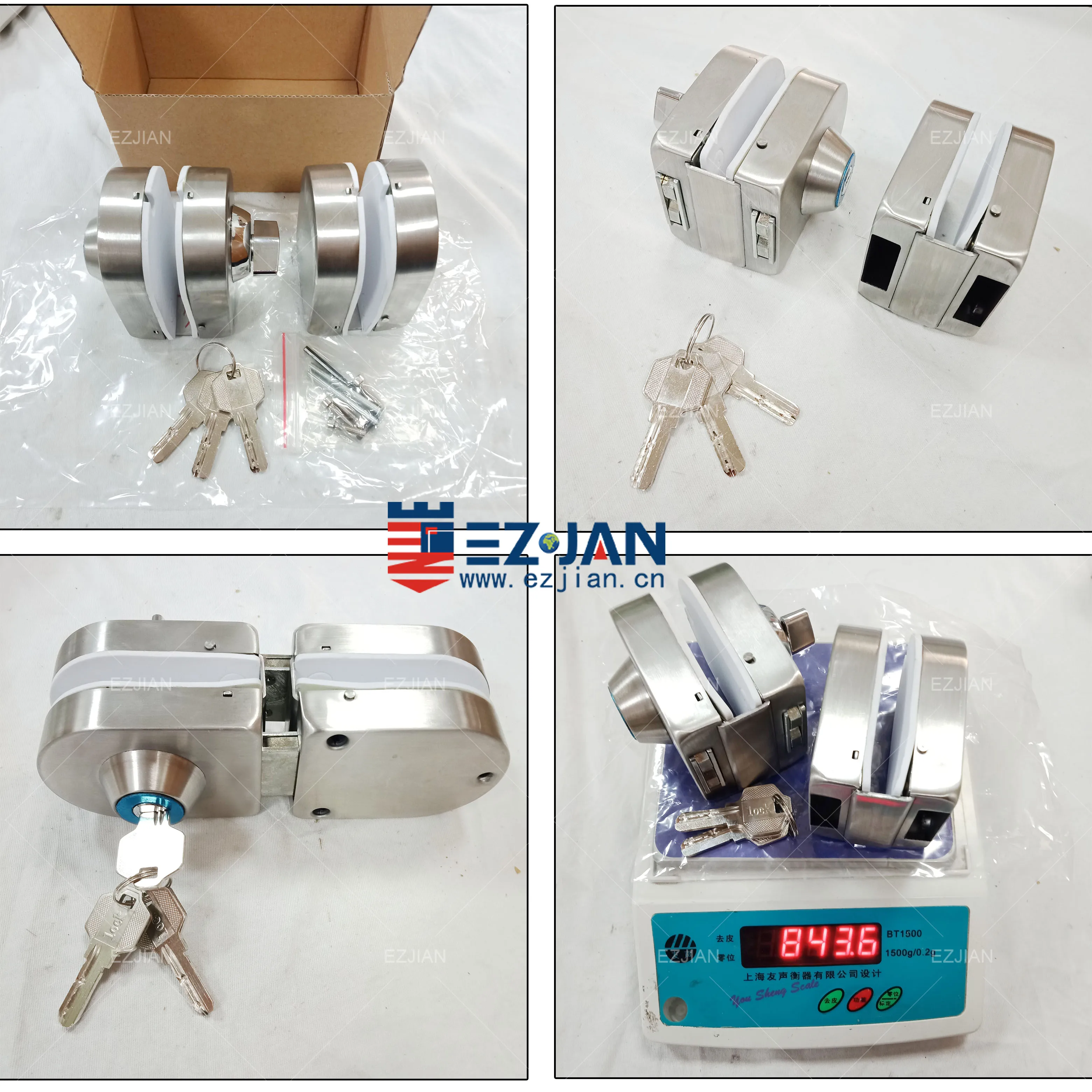 high quality glass sliding door handle zinc alloy lock