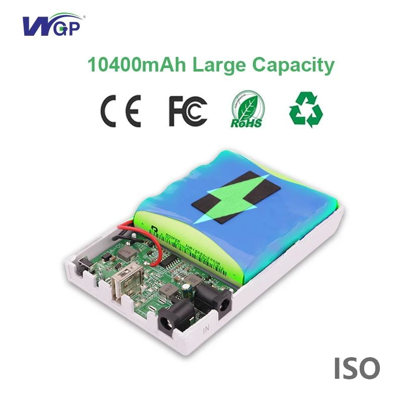 WGP MINI UPS 18650 литий-ионный аккумулятор портативный USB многоразовый выход мини-ИБП для Wi-Fi маршрутизатора