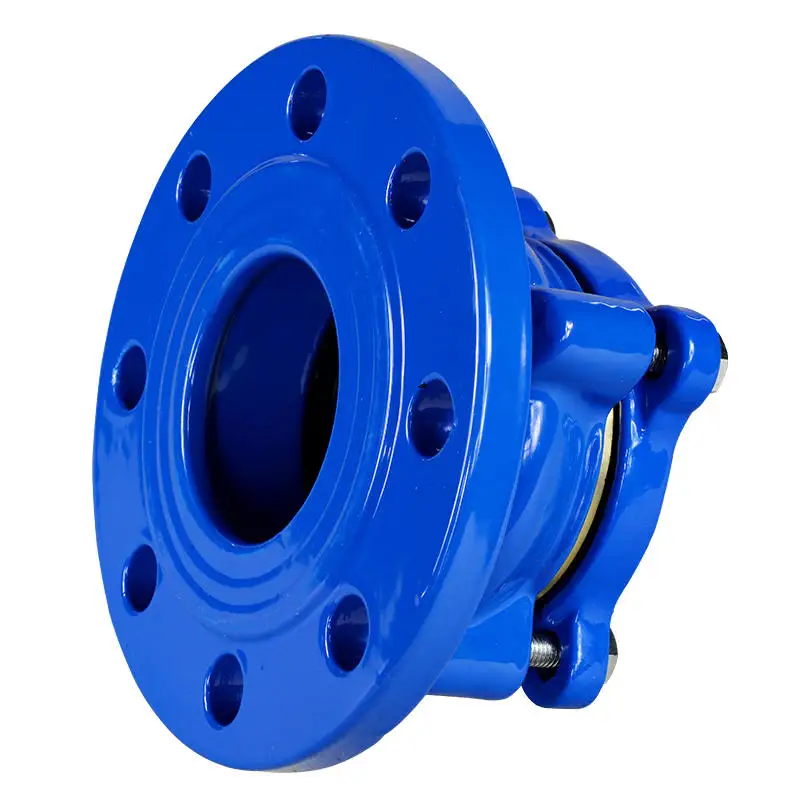 Ductile iron universal restraint flange adapter for HDPE pipes, with EPDM rubber gasket