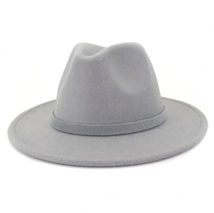 Hot Selling Europe and America Belt Decoration 100% Wool Felt Fedora Hat For Women