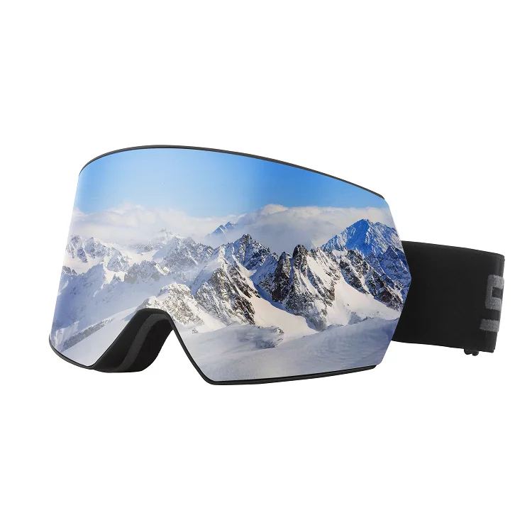 Unisex Sports Eyewear Full HD Polarized Ski Goggles with Mirror Lens PC Frame Wholesale Snowboarding Glasses