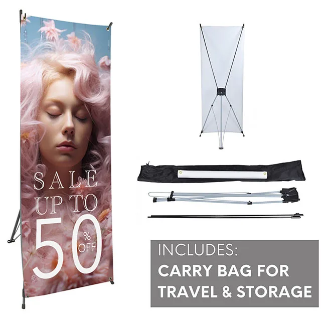 Custom Professional Personalized Wholesale Supplier with Picture Free Printing for Advertising & Promotion X Frame Banner Stand