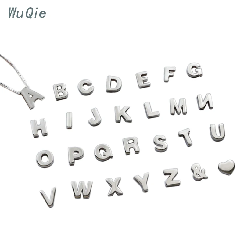 Минималистичное ожерелье Wuqie с подвеской в виде букв серебро 925 пробы ювелирные
