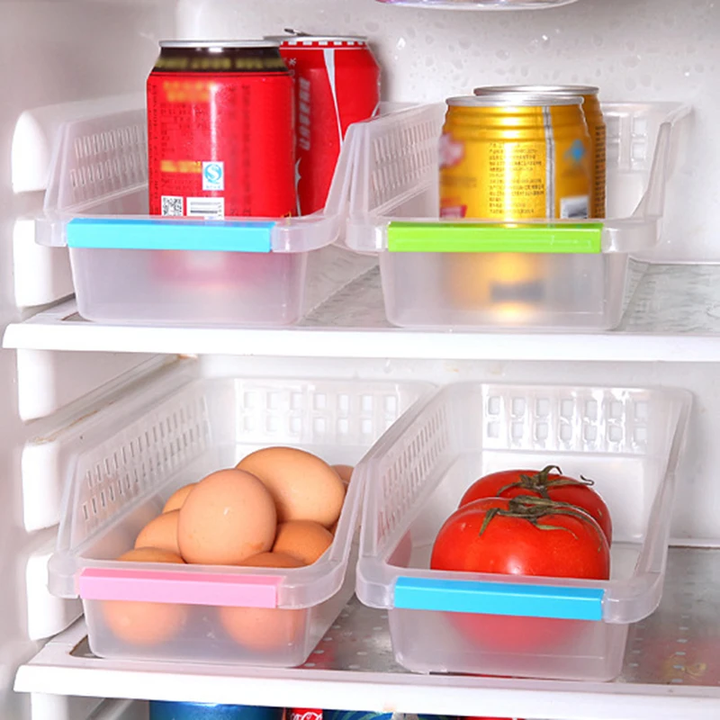Kitchen Organizer Fridge Freezer Shelf Storage Baskets Fridge Freezer Shelf Holder Pull-out Drawer Organiser Space Saver