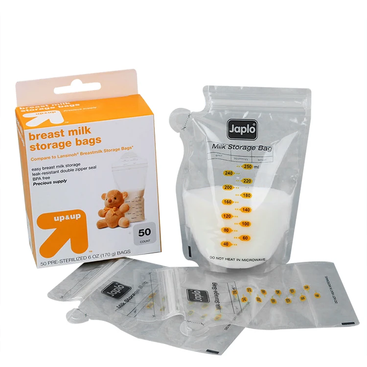 Thermal Sensor Breast Milk Storage Bag 250ml capacity