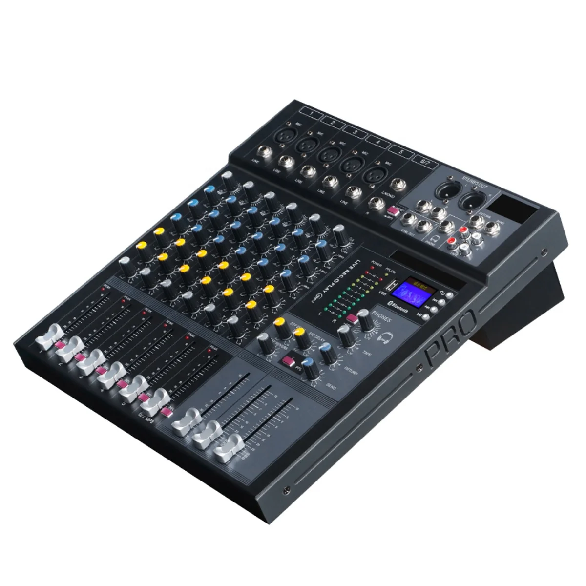Clavax MR-960 MR 960 MP3 Professional Audio mixer Console DJ Player Independent Phantom Power 6 Channels USB Blue tooth