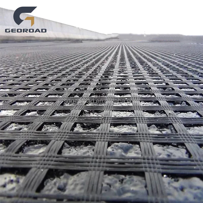 Polyester Geogrid For Soil Stabilization and road paving