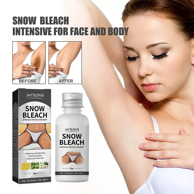 Black Skin Whitening Bleaching Cream  Snow Bleach Cream for Underarm Armpit Knee Moisturizing Brighten Body Lotion