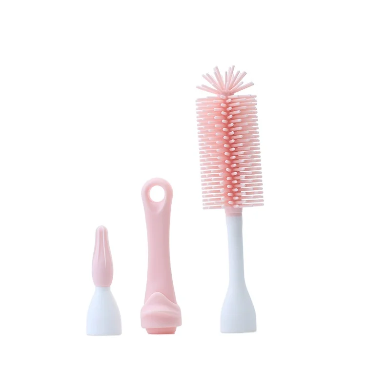 Глубокая очистка, силиконовая стеклянная бутылка для воды, щетка для удаления бактерий, очиститель бутылок