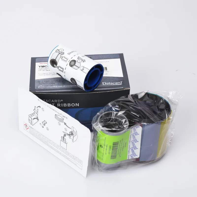 Original Datacard 535000-003 YMCKT Color Ribbon 500prints use in CP40 Plus CP60 Plus CP80 CD800 Plus Card Printer