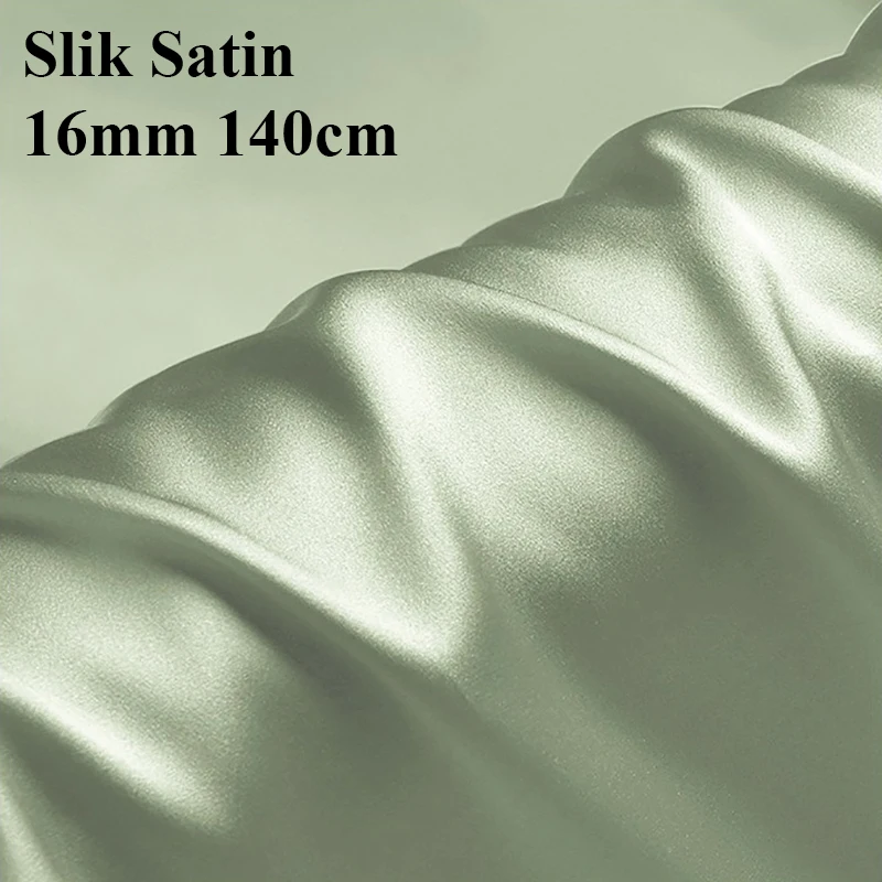 Оптовая продажа 100% шелковая ткань 16 мм однотонная окрашенная атласная для длинных шелковых атласных кимоно ночные рубашки