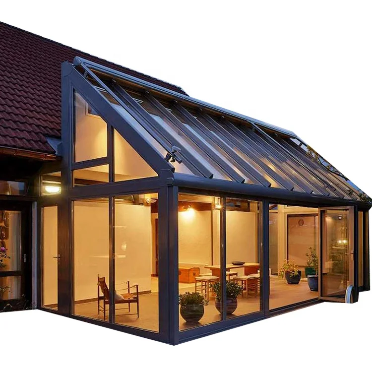 glass room with balcony gable end conservatory  best winter garden  glass front verandah for sale