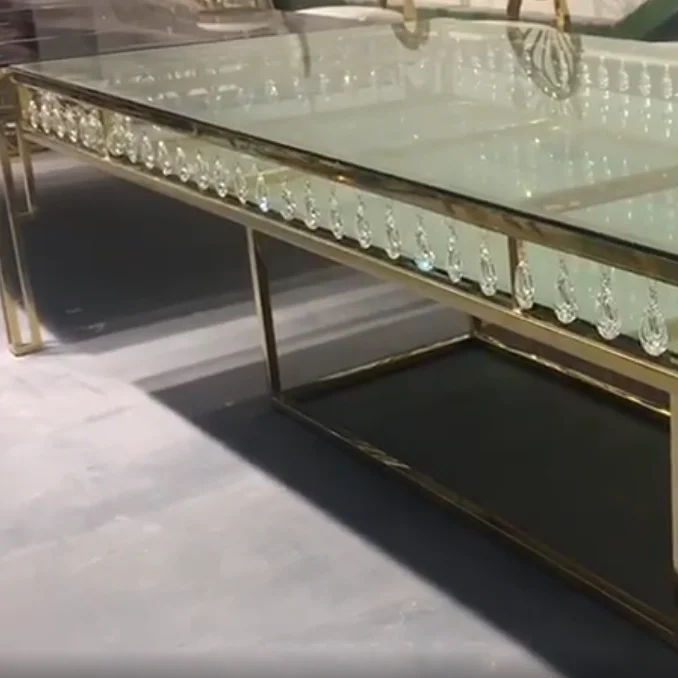 Marble and gold eating dining table set with 8 chairs