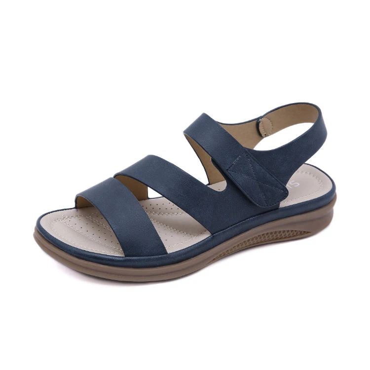 Summer Fashion Ladies Flat Sandals New Shoes Set 2022 Shoes Footwear Women Large Size Soft Sole Women Sandals Shoes PU for Women