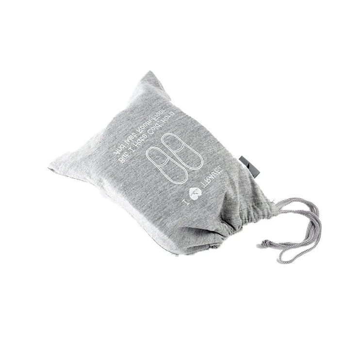 
Travelsky custom logo indoor slippers hotel cotton folding travel slippers with pouch 