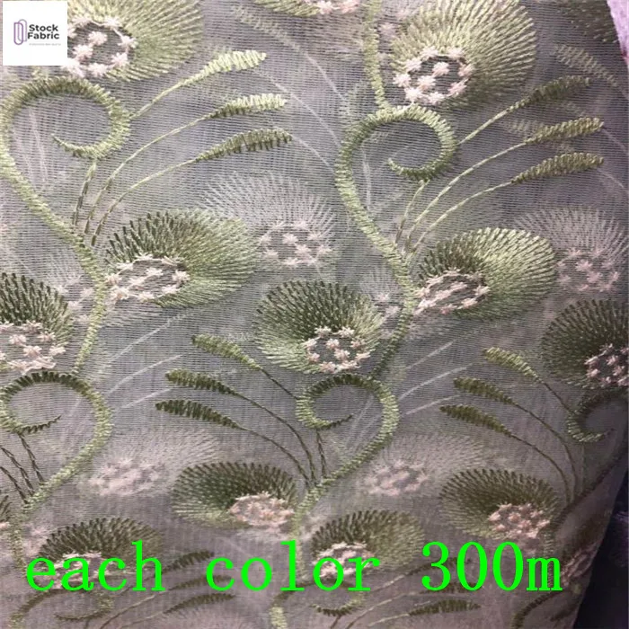 High quality wholesale embroidery mesh fabric stock lot for garment