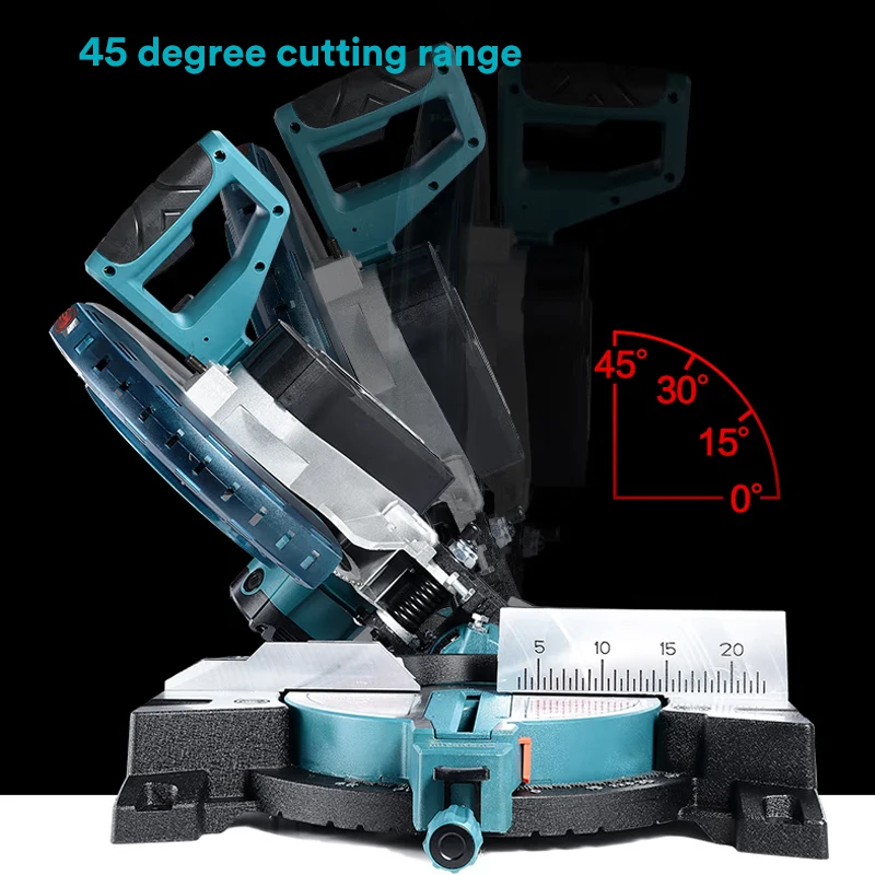 iPOPULUS 220v 255mm 10inch 1900w Belt Drive Compound Miter Table Saw Portable Professional Electric Aluminum Wood Cutting Saw