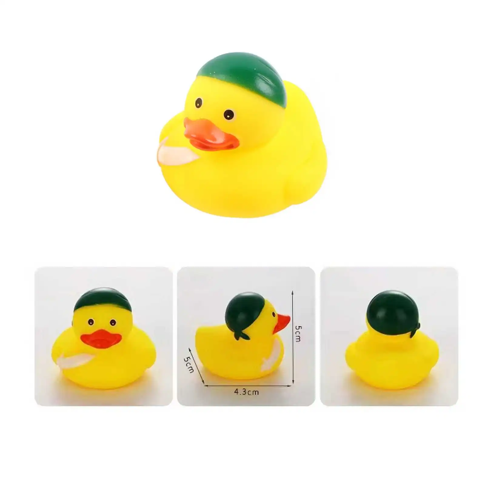 HS Factory Wholesale Mini Baby Bath Toy PVC Yellow Cute Rubber Duck Bulk Custom Logo With 6 PCS