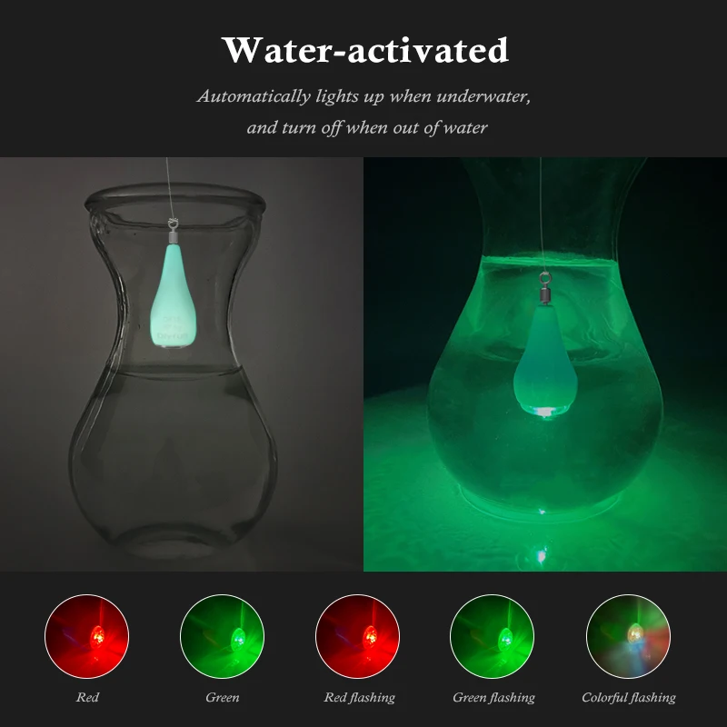 Dlyfull 67.5g Night Fishing Water Activated LED Luminous Lure Fishing Sinker For Squid Hairtail Fishing